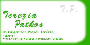 terezia patkos business card